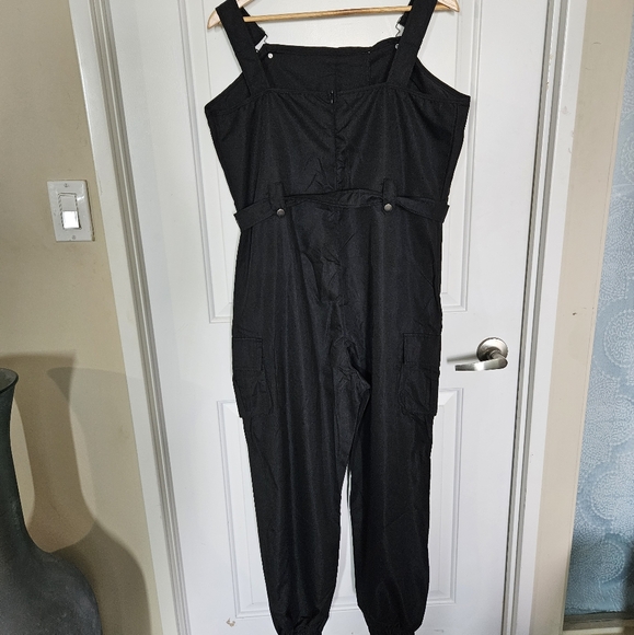 Black Adjustable Lightweight Overalls Sz XL - Picture 4 of 5